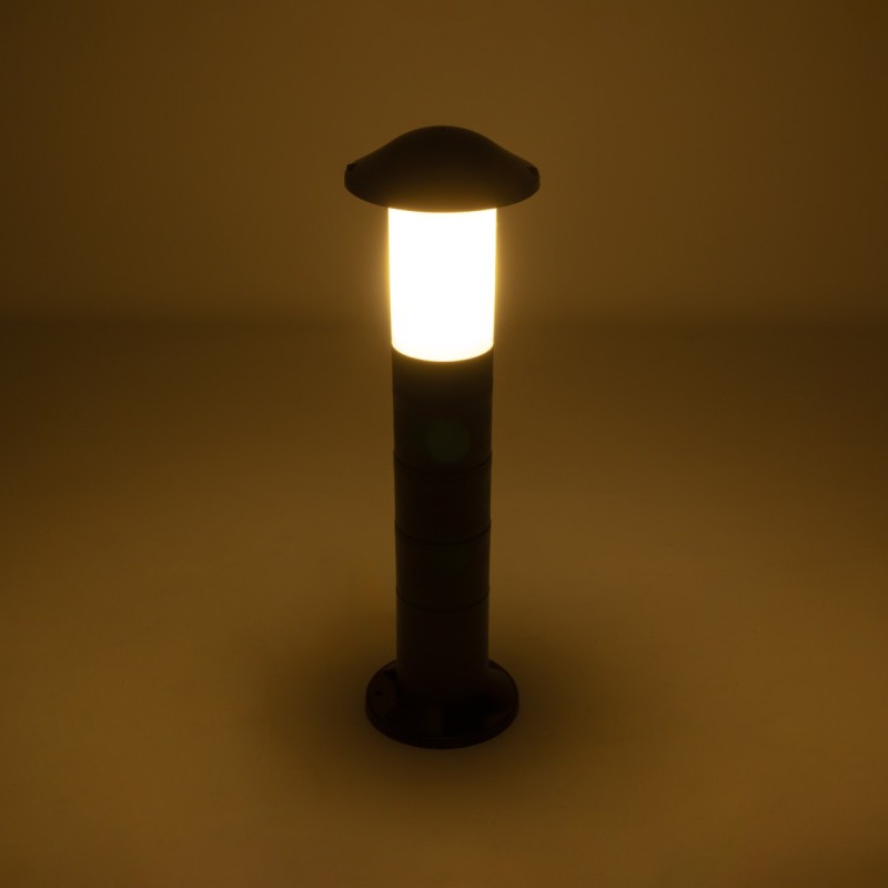 GloboStar® GARDENIO 203-0248 Μοντέρνο Επιδαπέδιο Φωτιστικό Μονόφωτο 1 x E27 IP44 Μαύρο Πλαστικό Σώμα - Μ15 x Π15 x Υ57cm