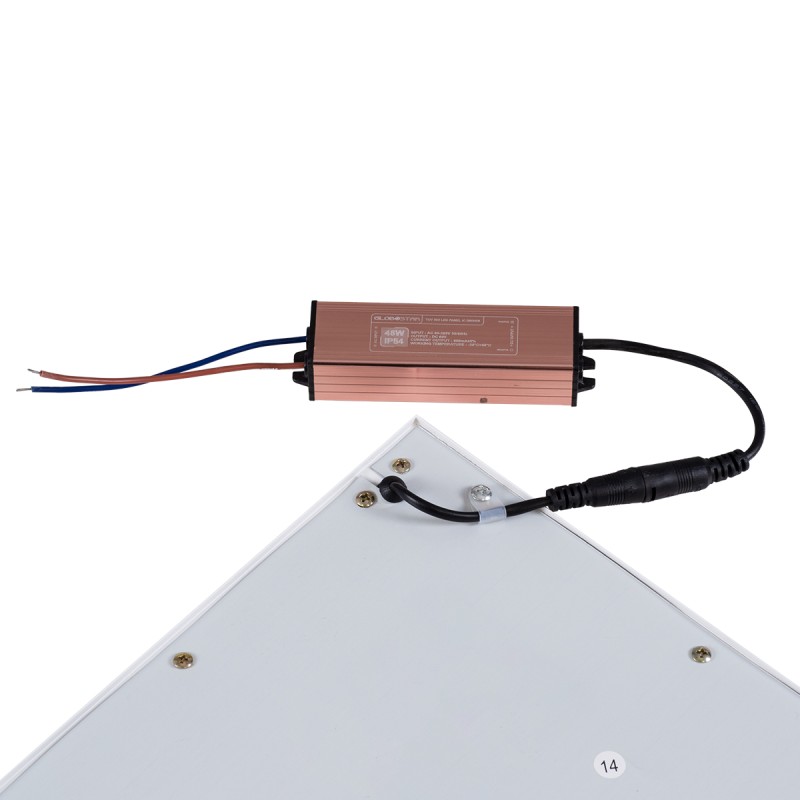 GloboStar® 60210 Χωνευτό LED Panel Milky Super Slim 60x60cm 48W 4560lm 120° CRI≥80Ra UGR<19 AC 220-240V IP20 Μ60 x Π60 x Υ1.5cm - Φυσικό Λευκό 4500K - TÜV Certified Driver - 5 Years Warranty