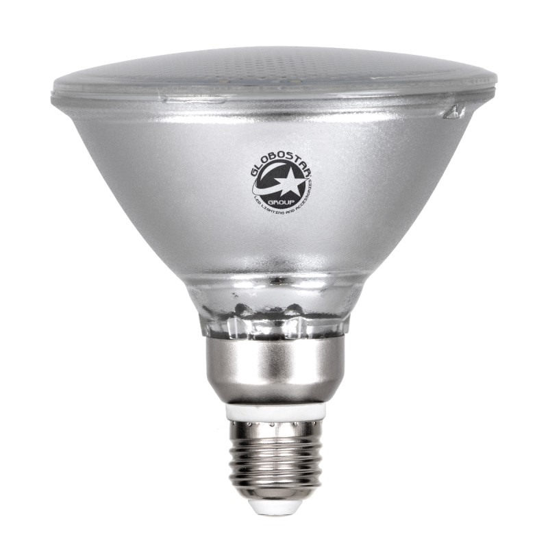 GloboStar® 60231 Λάμπα LED E27 PAR38 Κήπου Σκληρού Υάλου 18W 1200lm 60° AC 220-240V IP65 Φ12 x Υ13cm Μπλε - 3 Years Warranty