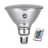 GloboStar® 60233 Λάμπα LED E27 PAR38 Κήπου Σκληρού Υάλου 18W 1200lm 60° AC 220-240V IP65 Φ12 x Υ13cm - Εναλλαγή Φωτισμού μέσω Τηλεχειριστηρίου - Πολύχρωμο RGB - 3 Years Warranty