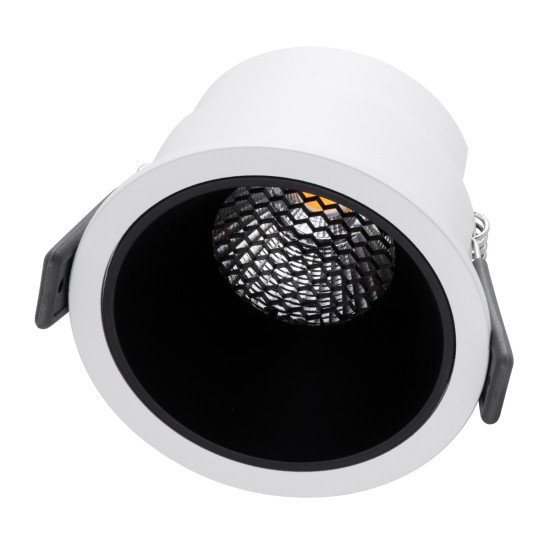 GloboStar® PLUTO-M 60253 Χωνευτό LED Spot Downlight TrimLess Φ8.4cm 10W 1250lm 38° AC 220-240V IP20 Φ8.4 x Υ5.9cm - Στρόγγυλο - Λευκό με Μαύρο Κάτοπτρο & Anti-Glare HoneyComb - Θερμό Λευκό 2700K - Bridgelux COB - 5 Years Warranty GloboStar® PLUTO-M 60253 Χωνευτό LED Spot Downlight TrimLess Φ8.4cm 10W 1250lm 38° AC 220-240V IP20 Φ8.4 x Υ5.9cm - Στρόγγυλο - Λευκό με Μαύρο Κάτοπτρο & Anti-Glare HoneyComb - Θερμό Λευκό 2700K - Bridgelux COB - 5 Years Warranty