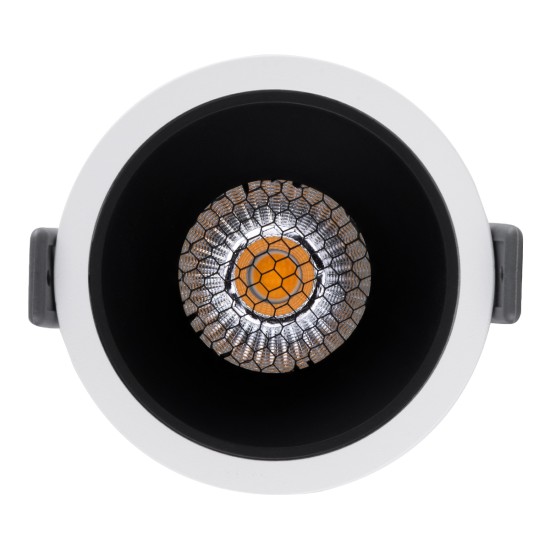 GloboStar® PLUTO-M 60253 Χωνευτό LED Spot Downlight TrimLess Φ8.4cm 10W 1250lm 38° AC 220-240V IP20 Φ8.4 x Υ5.9cm - Στρόγγυλο - Λευκό με Μαύρο Κάτοπτρο & Anti-Glare HoneyComb - Θερμό Λευκό 2700K - Bridgelux COB - 5 Years Warranty GloboStar® PLUTO-M 60253 Χωνευτό LED Spot Downlight TrimLess Φ8.4cm 10W 1250lm 38° AC 220-240V IP20 Φ8.4 x Υ5.9cm - Στρόγγυλο - Λευκό με Μαύρο Κάτοπτρο & Anti-Glare HoneyComb - Θερμό Λευκό 2700K - Bridgelux COB - 5 Years Warranty