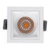 GloboStar® PLUTO-S 60267 Χωνευτό LED Spot Downlight TrimLess Μ6.4xΠ6.4cm 7W 875lm 38° AC 220-240V IP20 Μ6.4 x Π6.4 x Υ4.9cm - Τετράγωνο - Λευκό & Anti-Glare HoneyComb - Θερμό Λευκό 2700K - Bridgelux COB - 5 Years Warranty