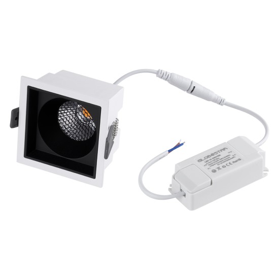 GloboStar® PLUTO-M 60271 Χωνευτό LED Spot Downlight TrimLess Μ8.4xΠ8.4cm 10W 1250lm 38° AC 220-240V IP20 Μ8.4 x Π8.4 x Υ5.9cm - Τετράγωνο - Λευκό με Μαύρο Κάτοπτρο & Anti-Glare HoneyComb - Θερμό Λευκό 2700K - Bridgelux COB - 5 Years Warranty GloboStar® PLUTO-M 60271 Χωνευτό LED Spot Downlight TrimLess Μ8.4xΠ8.4cm 10W 1250lm 38° AC 220-240V IP20 Μ8.4 x Π8.4 x Υ5.9cm - Τετράγωνο - Λευκό με Μαύρο Κάτοπτρο & Anti-Glare HoneyComb - Θερμό Λευκό 2700K - Bridgelux COB - 5 Years Warranty