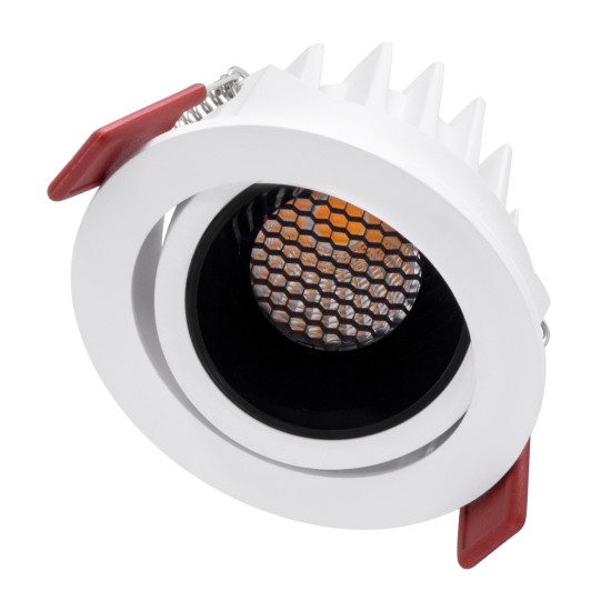 GloboStar® LEO-R 60283 Χωνευτό LED Spot Downlight TrimLess Φ8.5cm 10W 1250lm 38° AC 220-240V IP20 Φ8.5 x Υ6.6cm - Στρόγγυλο - Κινούμενο - Λευκό με Μαύρο Κάτοπτρο & Anti-Glare HoneyComb - Θερμό Λευκό 2700K - Bridgelux COB - 5 Years Warranty GloboStar® LEO-R 60283 Χωνευτό LED Spot Downlight TrimLess Φ8.5cm 10W 1250lm 38° AC 220-240V IP20 Φ8.5 x Υ6.6cm - Στρόγγυλο - Κινούμενο - Λευκό με Μαύρο Κάτοπτρο & Anti-Glare HoneyComb - Θερμό Λευκό 2700K - Bridgelux COB - 5 Years Warranty