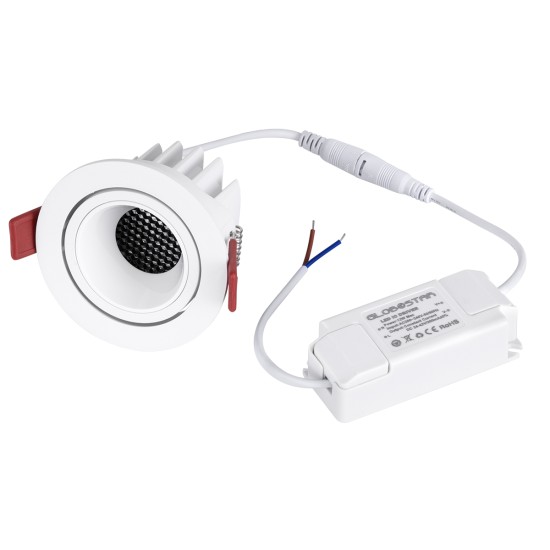 GloboStar® LEO-R 60285 Χωνευτό LED Spot Downlight TrimLess Φ8.5cm 10W 1250lm 38° AC 220-240V IP20 Φ8.5 x Υ6.6cm - Στρόγγυλο - Κινούμενο - Λευκό & Anti-Glare HoneyComb - Θερμό Λευκό 2700K - Bridgelux COB - 5 Years Warranty GloboStar® LEO-R 60285 Χωνευτό LED Spot Downlight TrimLess Φ8.5cm 10W 1250lm 38° AC 220-240V IP20 Φ8.5 x Υ6.6cm - Στρόγγυλο - Κινούμενο - Λευκό & Anti-Glare HoneyComb - Θερμό Λευκό 2700K - Bridgelux COB - 5 Years Warranty