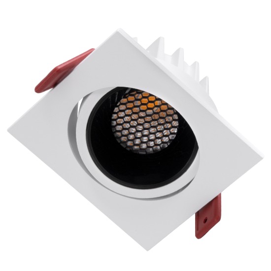 GloboStar® LEO-SQ 60289 Χωνευτό LED Spot Downlight TrimLess Μ8.5xΠ8.5cm 10W 1250lm 38° AC 220-240V IP20 Μ8.5 x Π8.5 x Υ6.6cm - Τετράγωνο - Κινούμενο - Λευκό με Μαύρο Κάτοπτρο & Anti-Glare HoneyComb - Θερμό Λευκό 2700K - Bridgelux COB - 5 Years Warrant GloboStar® LEO-SQ 60289 Χωνευτό LED Spot Downlight TrimLess Μ8.5xΠ8.5cm 10W 1250lm 38° AC 220-240V IP20 Μ8.5 x Π8.5 x Υ6.6cm - Τετράγωνο - Κινούμενο - Λευκό με Μαύρο Κάτοπτρο & Anti-Glare HoneyComb - Θερμό Λευκό 2700K - Bridgelux COB - 5 Years Warrant