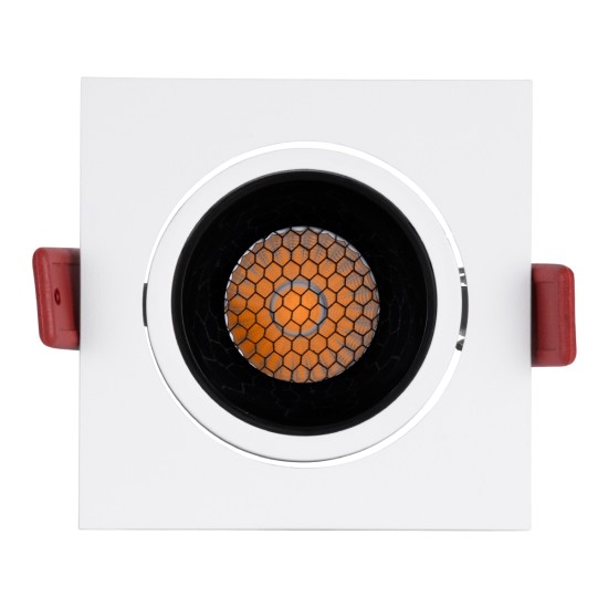 GloboStar® LEO-SQ 60289 Χωνευτό LED Spot Downlight TrimLess Μ8.5xΠ8.5cm 10W 1250lm 38° AC 220-240V IP20 Μ8.5 x Π8.5 x Υ6.6cm - Τετράγωνο - Κινούμενο - Λευκό με Μαύρο Κάτοπτρο & Anti-Glare HoneyComb - Θερμό Λευκό 2700K - Bridgelux COB - 5 Years Warrant GloboStar® LEO-SQ 60289 Χωνευτό LED Spot Downlight TrimLess Μ8.5xΠ8.5cm 10W 1250lm 38° AC 220-240V IP20 Μ8.5 x Π8.5 x Υ6.6cm - Τετράγωνο - Κινούμενο - Λευκό με Μαύρο Κάτοπτρο & Anti-Glare HoneyComb - Θερμό Λευκό 2700K - Bridgelux COB - 5 Years Warrant