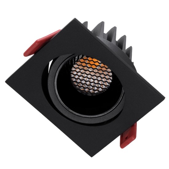 GloboStar® LEO-SQ 60293 Χωνευτό LED Spot Downlight TrimLess Μ8.5xΠ8.5cm 10W 1250lm 38° AC 220-240V IP20 Μ8.5 x Π8.5 x Υ6.6cm - Τετράγωνο - Κινούμενο - Μαύρο & Anti-Glare HoneyComb - Θερμό Λευκό 2700K - Bridgelux COB - 5 Years Warranty GloboStar® LEO-SQ 60293 Χωνευτό LED Spot Downlight TrimLess Μ8.5xΠ8.5cm 10W 1250lm 38° AC 220-240V IP20 Μ8.5 x Π8.5 x Υ6.6cm - Τετράγωνο - Κινούμενο - Μαύρο & Anti-Glare HoneyComb - Θερμό Λευκό 2700K - Bridgelux COB - 5 Years Warranty