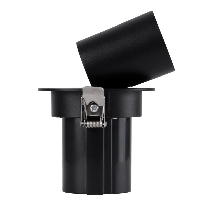 GloboStar® VIRGO-S 60305 Χωνευτό LED Spot Downlight TrimLess Φ9cm 7W 875lm 36° AC 220-240V IP20 Φ9cm x Υ9cm - Στρόγγυλο - Μαύρο - Θερμό Λευκό 2700K - Bridgelux COB - 5 Years Warranty