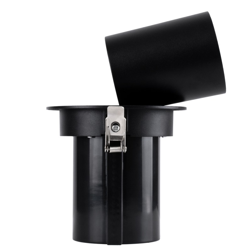 GloboStar® VIRGO-B 60312 Χωνευτό LED Spot Downlight TrimLess Φ13.5cm 20W 2600lm 36° AC 220-240V IP20 Φ13.5cm x Υ14cm - Στρόγγυλο - Μαύρο - Φυσικό Λευκό 4500K - Bridgelux COB - 5 Years Warranty