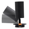 GLOBOSTAR® LEO 60350 Χωνευτό Κινούμενο Φωτιστικό Downlight Σποτ με Ντουί 1 x GU10 AC 220-240V IP20 - Μαύρο Ματ - Μ9 x Π9 x Υ17cm / Q7cm