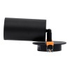 GLOBOSTAR® LEO 60350 Χωνευτό Κινούμενο Φωτιστικό Downlight Σποτ με Ντουί 1 x GU10 AC 220-240V IP20 - Μαύρο Ματ - Μ9 x Π9 x Υ17cm / Q7cm