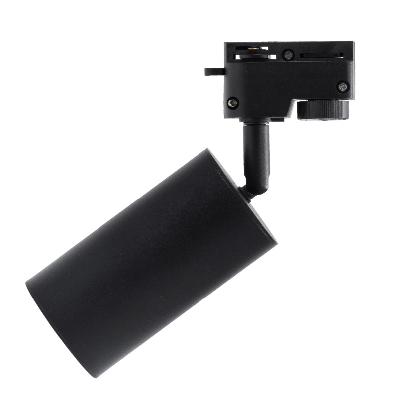 GloboStar® LEO 60353 Μοντέρνο Φωτιστικό Οροφής Σποτ Μονόφωτο 1 x GU10 IP20 Μαύρο Αλουμίνιο - Μ6 x Π6 x Υ19cm - 5 Χρόνια Εγγύηση