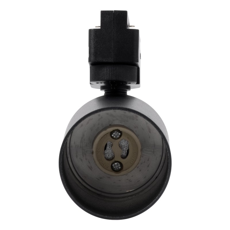 GloboStar® LEO 60353 Μοντέρνο Φωτιστικό Οροφής Σποτ Μονόφωτο 1 x GU10 IP20 Μαύρο Αλουμίνιο - Μ6 x Π6 x Υ19cm - 5 Χρόνια Εγγύηση