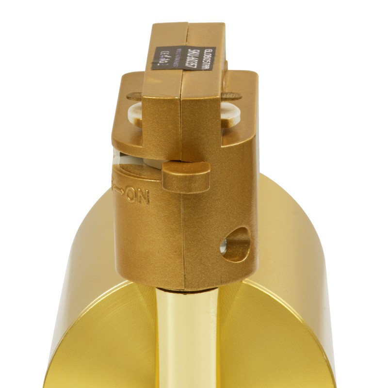 GloboStar® LEO 60357 Μοντέρνο Φωτιστικό Οροφής Σποτ Μονόφωτο 1 x GU10 IP20 Χρυσό Αλουμίνιο - Μ6 x Π6 x Υ19cm - 5 Χρόνια Εγγύηση