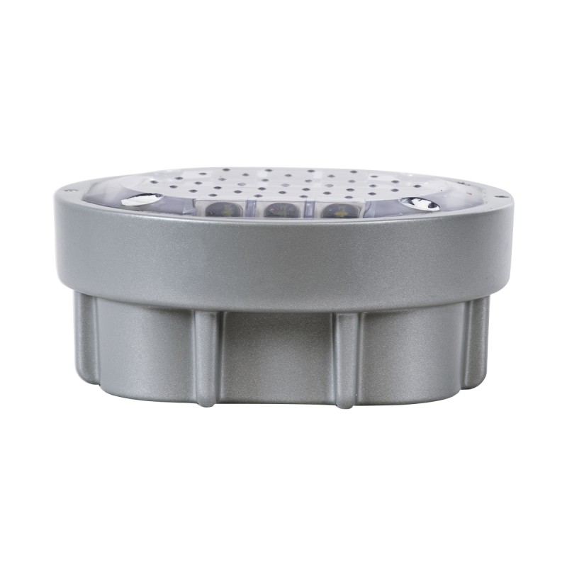 GloboStar® ROADER 60367 Professional LED Strobe Αυτόνομος Ηλιακός Χωνευτός Ανακλαστήρας Οδοστρώματος με Ενσωματωμένο Φωτοβολταϊκό Panel 2.5V 220mA & Επαναφορτιζόμενη Μπαταρία Ni-MH 1.2V 1200mAh - Αδιάβροχο IP68 - Ψυχρό Λευκό 6000K - Max Pass Load 20 Τ