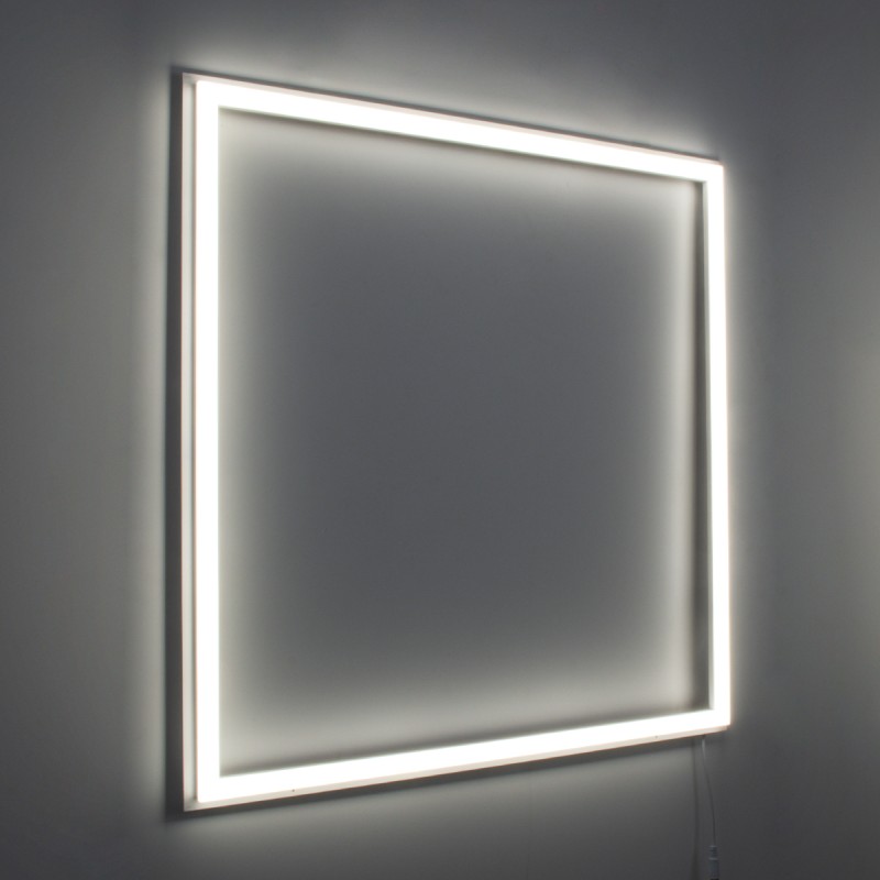 GloboStar® 60369 Χωνευτό LED Panel Linear Frameless Super Slim 60x60cm 48W 5520lm 120° CRI≥85Ra AC 220-240V IP44 Μ60 x Π60 x Υ1.5cm - Φυσικό Λευκό 4500K - TÜV Certified Driver - 5 Years Warranty