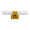 GloboStar® ANAIS 60409 Μοντέρνο Φωτιστικό Τοίχου - Απλίκα Καθρέπτη Μπάνιου - Πίνακα 2 x G9 270° AC 220-240V IP44 Μ34 x Π12 x Υ11cm - Χρυσό - 5 Χρόνια Εγγύηση