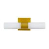 GloboStar® ANAIS 60409 Μοντέρνο Φωτιστικό Τοίχου - Απλίκα Καθρέπτη Μπάνιου - Πίνακα 2 x G9 270° AC 220-240V IP44 Μ34 x Π12 x Υ11cm - Χρυσό - 5 Χρόνια Εγγύηση