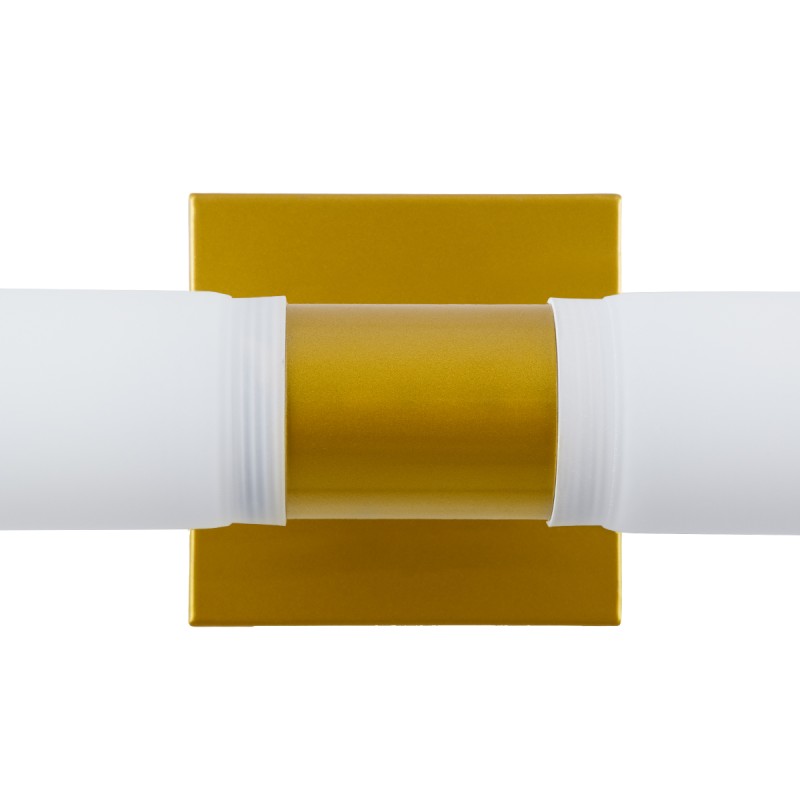GloboStar® ANAIS 60409 Μοντέρνο Φωτιστικό Τοίχου - Απλίκα Καθρέπτη Μπάνιου - Πίνακα 2 x G9 270° AC 220-240V IP44 Μ34 x Π12 x Υ11cm - Χρυσό - 5 Χρόνια Εγγύηση
