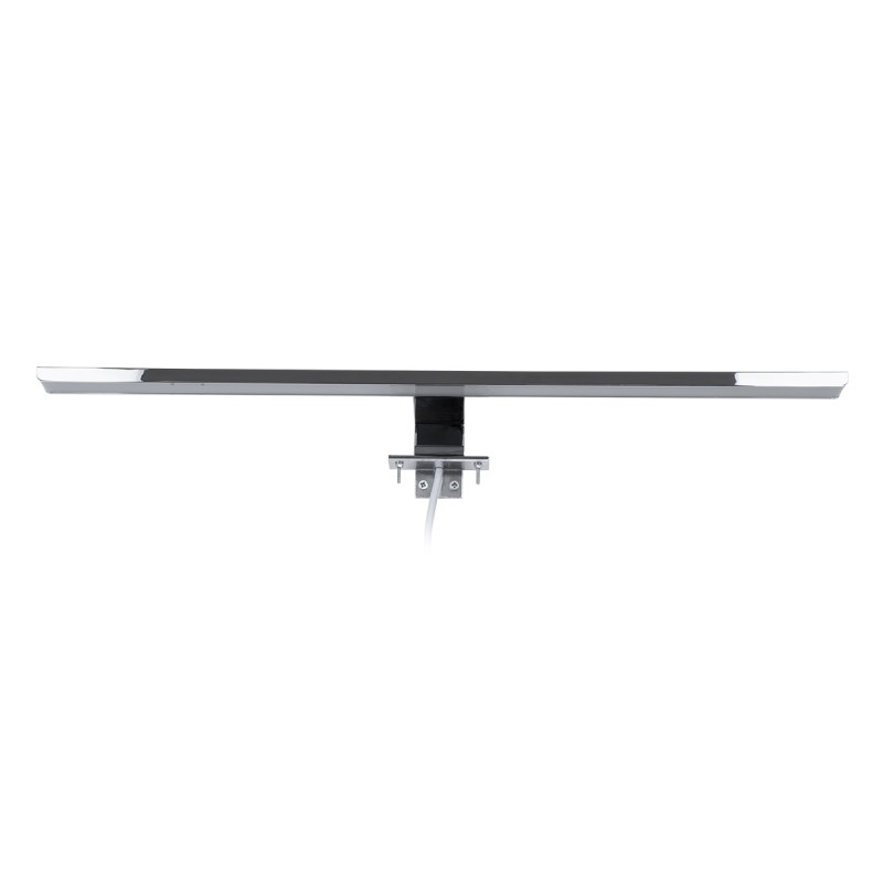 GloboStar® NINA 60422 Μοντέρνο Φωτιστικό Τοίχου - Απλίκα Καθρέπτη Μπάνιου - Πίνακα LED 12W 1400lm 120° AC 220-240V IP44 Μ60 x Π10.5 x Υ4cm - Φυσικό Λευκό 4500K - Χρώμιο Νίκελ- 3 Χρόνια Εγγύηση