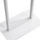 GloboStar® CORNELIE 60464 Επιδαπέδιο Φωτιστικό LED CCT 24W 2640lm 200° AC 220-240V - Εναλλαγή Φωτισμού μέσω Διακόπτη On/Off All In One Ψυχρό 6000k+Φυσικό 4500k+Θερμό 2700k Μ26 x Π16 x Υ153cm - Λευκό - 3 Χρόνια Εγγύηση