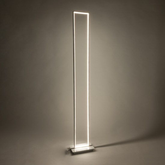 GloboStar® CORNELIE 60464 Επιδαπέδιο Φωτιστικό LED CCT 24W 2640lm 200° AC 220-240V - Εναλλαγή Φωτισμού μέσω Διακόπτη On/Off All In One Ψυχρό 6000k+Φυσικό 4500k+Θερμό 2700k Μ26 x Π16 x Υ153cm - Λευκό - 3 Χρόνια Εγγύηση