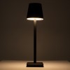 GloboStar® NEGA 60473 Μοντέρνο Επιτραπέζιο Φωτιστικό Πορτατίφ LED 2.2W 154lm 360° DC 5V Επαναφορτιζόμενο με Μπαταρία Li-ion 4000mAh - Διακόπτη Αφής - Θερμό Λευκό 2700K - Dimmable - D10 x H39cm - Μαύρο - 2 Years Warranty