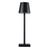 GloboStar® NEGA 60473 Μοντέρνο Επιτραπέζιο Φωτιστικό Πορτατίφ LED 2.2W 154lm 360° DC 5V Επαναφορτιζόμενο με Μπαταρία Li-ion 4000mAh - Διακόπτη Αφής - Θερμό Λευκό 2700K - Dimmable - D10 x H39cm - Μαύρο - 2 Years Warranty