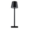 GloboStar® NEGA 60473 Μοντέρνο Επιτραπέζιο Φωτιστικό Πορτατίφ LED 2.2W 154lm 360° DC 5V Επαναφορτιζόμενο με Μπαταρία Li-ion 4000mAh - Διακόπτη Αφής - Θερμό Λευκό 2700K - Dimmable - D10 x H39cm - Μαύρο - 2 Years Warranty