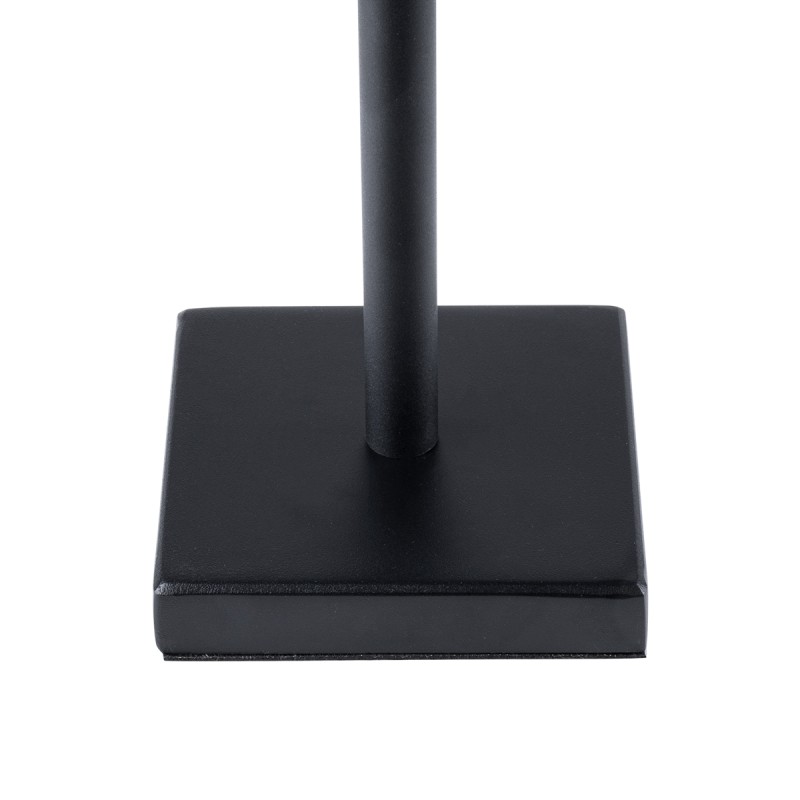 GloboStar® NEGA 60473 Μοντέρνο Επιτραπέζιο Φωτιστικό Πορτατίφ LED 2.2W 154lm 360° DC 5V Επαναφορτιζόμενο με Μπαταρία Li-ion 4000mAh - Διακόπτη Αφής - Θερμό Λευκό 2700K - Dimmable - D10 x H39cm - Μαύρο - 2 Years Warranty