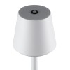 GloboStar® NEGA 60474 Μοντέρνο Επιτραπέζιο Φωτιστικό Πορτατίφ LED 2.2W 154lm 360° DC 5V Επαναφορτιζόμενο με Μπαταρία Li-ion 4000mAh - Διακόπτη Αφής - Θερμό Λευκό 2700K - Dimmable - D10 x H39cm - Λευκό - 2 Years Warranty
