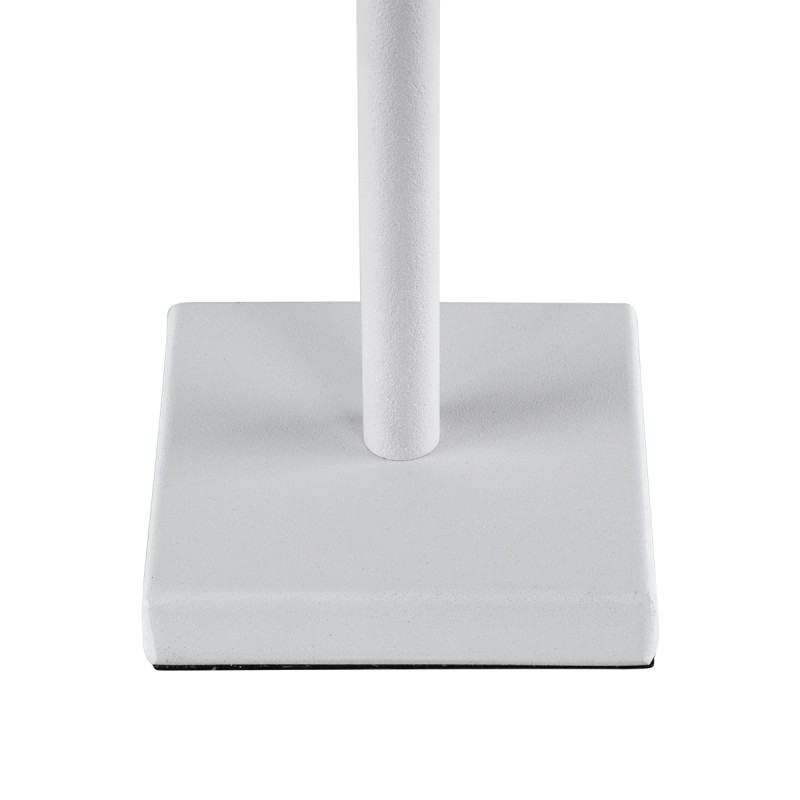 GloboStar® NEGA 60474 Μοντέρνο Επιτραπέζιο Φωτιστικό Πορτατίφ LED 2.2W 154lm 360° DC 5V Επαναφορτιζόμενο με Μπαταρία Li-ion 4000mAh - Διακόπτη Αφής - Θερμό Λευκό 2700K - Dimmable - D10 x H39cm - Λευκό - 2 Years Warranty