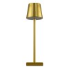 GloboStar® NEGA 60475 Μοντέρνο Επιτραπέζιο Φωτιστικό Πορτατίφ LED 2.2W 154lm 360° DC 5V Επαναφορτιζόμενο με Μπαταρία Li-ion 4000mAh - Διακόπτη Αφής - Θερμό Λευκό 2700K - Dimmable - D10 x H39cm - Χρυσό - 2 Years Warranty