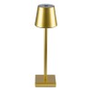 GloboStar® NEGA 60475 Μοντέρνο Επιτραπέζιο Φωτιστικό Πορτατίφ LED 2.2W 154lm 360° DC 5V Επαναφορτιζόμενο με Μπαταρία Li-ion 4000mAh - Διακόπτη Αφής - Θερμό Λευκό 2700K - Dimmable - D10 x H39cm - Χρυσό - 2 Years Warranty