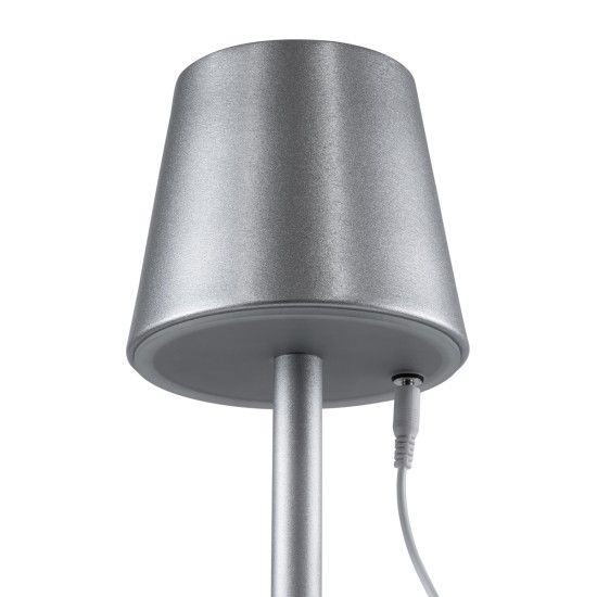 GloboStar® NEGA 60476 Μοντέρνο Επιτραπέζιο Φωτιστικό Πορτατίφ LED 2.2W 154lm 360° DC 5V Επαναφορτιζόμενο με Μπαταρία Li-ion 4000mAh - Διακόπτη Αφής - Θερμό Λευκό 2700K - Dimmable - D10 x H39cm - Ασημί - 2 Years Warranty GloboStar® NEGA 60476 Μοντέρνο Επιτραπέζιο Φωτιστικό Πορτατίφ LED 2.2W 154lm 360° DC 5V Επαναφορτιζόμενο με Μπαταρία Li-ion 4000mAh - Διακόπτη Αφής - Θερμό Λευκό 2700K - Dimmable - D10 x H39cm - Ασημί - 2 Years Warranty