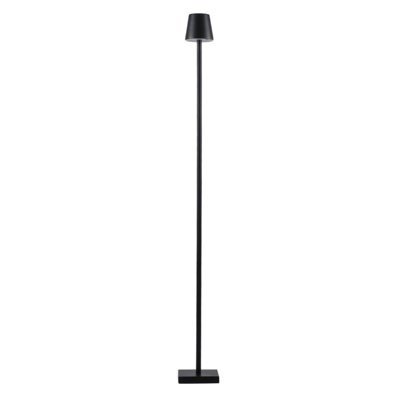 GloboStar® NEGA 60477 Μοντέρνο Επιδαπέδιο Φωτιστικό LED 2.2W 154lm 360° DC 5V Επαναφορτιζόμενο με Μπαταρία Li-ion 4000mAh - Διακόπτη Αφής - Θερμό Λευκό 2700K - Dimmable - D10 x H135cm - Μαύρο - 2 Years Warranty