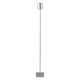 GloboStar® NEGA 60480 Μοντέρνο Επιδαπέδιο Φωτιστικό LED 2.2W 154lm 360° DC 5V Επαναφορτιζόμενο με Μπαταρία Li-ion 4000mAh - Διακόπτη Αφής - Θερμό Λευκό 2700K - Dimmable - D10 x H135cm - Ασημί - 2 Years Warranty