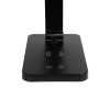 GLOBOSTAR® TEBLA 60482 Μοντέρνο Επιτραπέζιο Φωτιστικό Γραφείου με Ασύρματη Φόρτιση 5W 1A LED 5W 500lm 120° AC 220-240V IP20 Ρυθμιζόμενο Λευκό CCT με Αφή 2700K/4500K/6000K Dimmable - Bridgelux SMD Chip - Μαύρο - Μ11 x Π31 x Υ52cm - 2 Χρόνια Εγγύηση