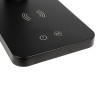 GLOBOSTAR® TEBLA 60482 Μοντέρνο Επιτραπέζιο Φωτιστικό Γραφείου με Ασύρματη Φόρτιση 5W 1A LED 5W 500lm 120° AC 220-240V IP20 Ρυθμιζόμενο Λευκό CCT με Αφή 2700K/4500K/6000K Dimmable - Bridgelux SMD Chip - Μαύρο - Μ11 x Π31 x Υ52cm - 2 Χρόνια Εγγύηση