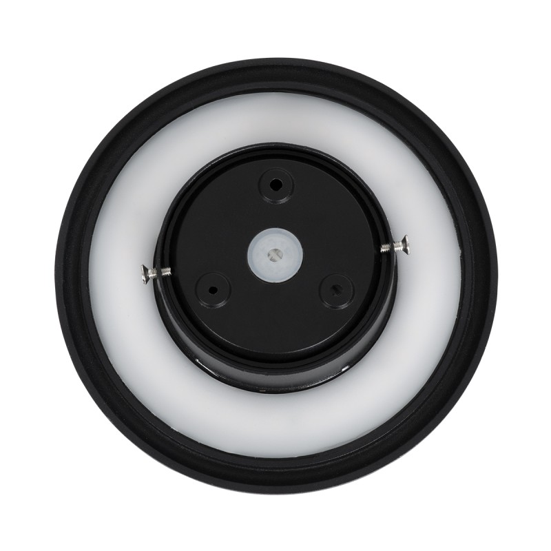 GloboStar® HELIO-R 60492 Φωτιστικό Τοίχου - Απλίκα Αρχιτεκτονικού Φωτισμού Εσωτερικού/Εξωτερικού Χώρου LED 7W 840lm 120° x 360° AC 220-240V Αδιάβροχο IP65 Φ16 x Π5cm - Φυσικό Λευκό 4500K - Μαύρο - Στρόγγυλο - Bridgelux Chip - 3 Years Warranty