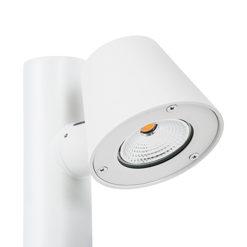GloboStar® GARDENIA 60509 Φωτιστικό Κήπου - Πάρκου - Πλατείας - Κολωνάκι Αρχιτεκτονικού Φωτισμού Εξωτερικού Χώρου LED 7W 700lm 60° AC220-240V Αδιάβροχο IP65 - Σώμα Αλουμινίου & Tempered Glass - Μ15 x Π18 x Υ180cm - Θερμό Λευκό 2700K - Λευκό - Bridgelu