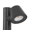 GloboStar® GARDENIA 60510 Φωτιστικό Κήπου - Πάρκου - Πλατείας - Κολωνάκι Αρχιτεκτονικού Φωτισμού Εξωτερικού Χώρου LED 7W 700lm 60° AC220-240V Αδιάβροχο IP65 - Σώμα Αλουμινίου & Tempered Glass - Μ15 x Π18 x Υ180cm - Θερμό Λευκό 2700K - Γκρι Ανθρακί - B