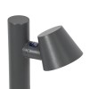 GloboStar® GARDENIA 60510 Φωτιστικό Κήπου - Πάρκου - Πλατείας - Κολωνάκι Αρχιτεκτονικού Φωτισμού Εξωτερικού Χώρου LED 7W 700lm 60° AC220-240V Αδιάβροχο IP65 - Σώμα Αλουμινίου & Tempered Glass - Μ15 x Π18 x Υ180cm - Θερμό Λευκό 2700K - Γκρι Ανθρακί - B