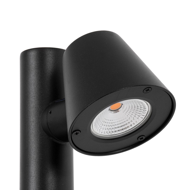 GloboStar® GARDENIA 60511 Φωτιστικό Κήπου - Πάρκου - Πλατείας - Κολωνάκι Αρχιτεκτονικού Φωτισμού Εξωτερικού Χώρου LED 7W 700lm 60° AC220-240V Αδιάβροχο IP65 - Σώμα Αλουμινίου & Tempered Glass - Μ15 x Π18 x Υ180cm - Θερμό Λευκό 2700K - Μαύρο - Bridgelu