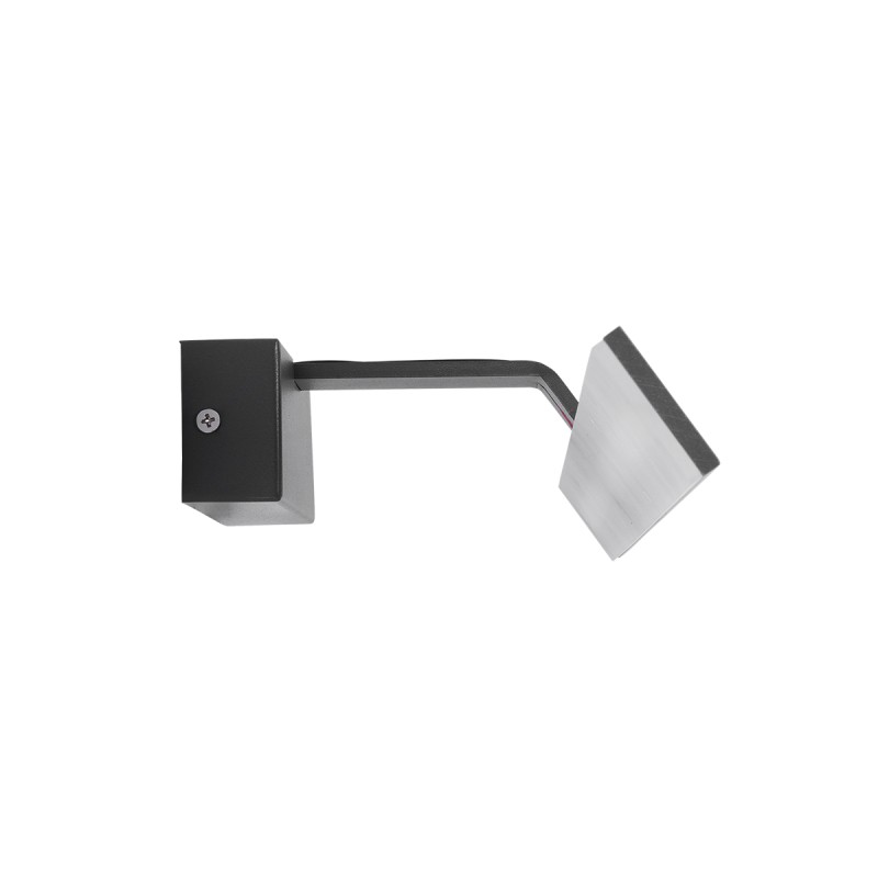GloboStar® MIRROR 60516 Φωτιστικό Τοίχου - Απλίκα LED 14W 1680lm 120° AC 85-265V IP54 Φυσικό Λευκό 4500K Γκρι Μέταλλο - Μ58 x Π15 x Υ6cm - 2 Xρόνια Εγγύηση