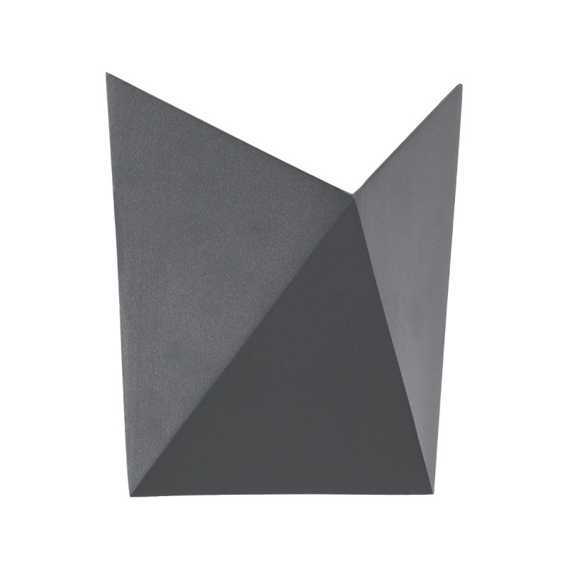 GloboStar® STEALTH 60519 Φωτιστικό Τοίχου - Απλίκα Αρχιτεκτονικού Φωτισμού Εσωτερικού/Εξωτερικού Χώρου Up or Down LED 10W 1000lm 60° AC220-240V Αδιάβροχο IP65 - Σώμα Αλουμινίου & Tempered Glass - Μ17 x Π7.5 x Υ17cm - Θερμό Λευκό 2700K - Γκρι Ανθρακί -