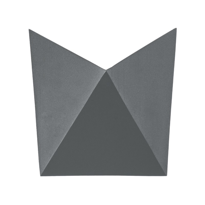 GloboStar® STEALTH 60519 Φωτιστικό Τοίχου - Απλίκα Αρχιτεκτονικού Φωτισμού Εσωτερικού/Εξωτερικού Χώρου Up or Down LED 10W 1000lm 60° AC220-240V Αδιάβροχο IP65 - Σώμα Αλουμινίου & Tempered Glass - Μ17 x Π7.5 x Υ17cm - Θερμό Λευκό 2700K - Γκρι Ανθρακί -