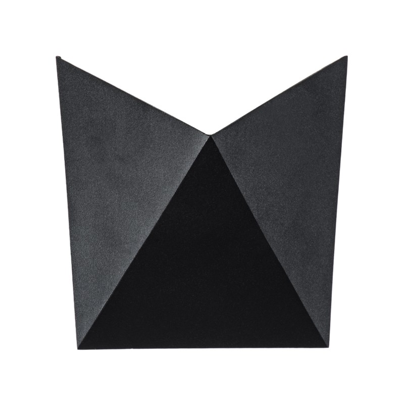 GloboStar® STEALTH 60520 Φωτιστικό Τοίχου - Απλίκα Αρχιτεκτονικού Φωτισμού Εσωτερικού/Εξωτερικού Χώρου Up or Down LED 10W 1000lm 60° AC220-240V Αδιάβροχο IP65 - Σώμα Αλουμινίου & Tempered Glass - Μ17 x Π17 x Υ7.5cm - Θερμό Λευκό 2700K - Μαύρο - Bridge